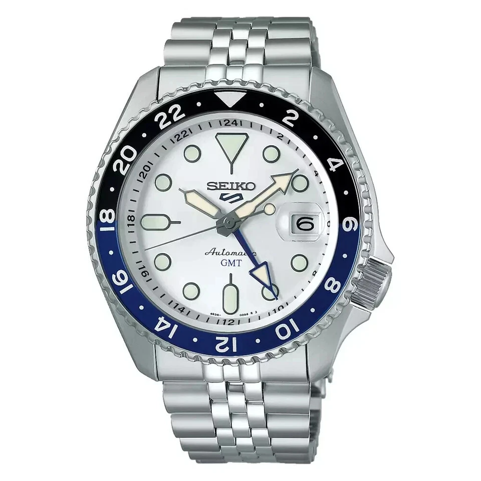 Seiko 5 Five Sports SSK033 GMT Automatic Watch 100 Meter White Dial - Image 1 of 1