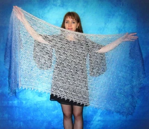 Gestrickter Ziegenflaum Schal Orenburger Schal Shawl Scarf Strick Stola Handmade - Bild 1 von 7