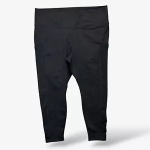 NWT Fabletics Leggings Plus Size 4X On The Go High Waisted Phone Pockets Black - Picture 1 of 15