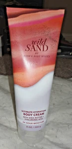 BATH & BODY WORKS WILD SAND Hyaluronic Acid Shea Butter ULTIMATE BODY CREAM 8 OZ - Picture 1 of 3
