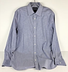 Camicia uomo Banana Republic Oxford vestibilità standard blu manica lunga tg. M - Foto 1 di 14