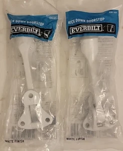 Lot Of 2 Everbilt Kickdown Door Stop White 526 481 - Picture 1 of 1