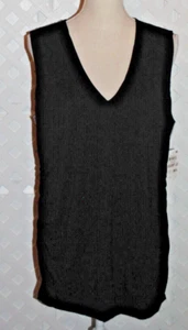 INC International Concepts Womens Black Side Stripe Ruched V Neck Tunic Top 1X - Picture 1 of 7