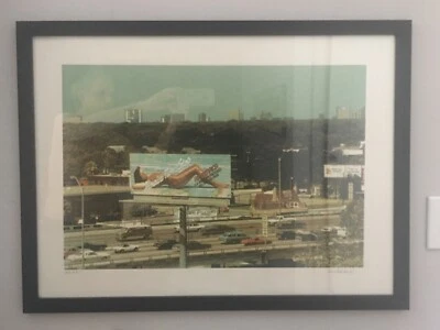 Tom Blackwell 'I-610 North' 1979 年带框复古丝网手工签名和编号 — 第 1/3 张图片