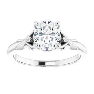 1 ct Oval Cut D-VVS1 Moissanite Wedding Engagement Ring S925 Sterling Silver - Picture 1 of 12