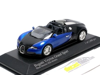 Bugatti Veyron Grand Sport 2009 Black / Blue 1/43 Minichamps MINT! - Image 1 of 3