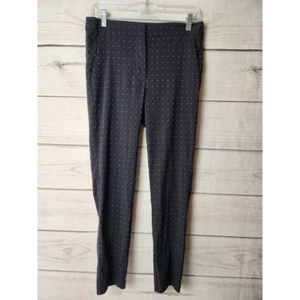 Zara Womens Cropped Skinny Pants Black White Polka Dot High Rise Twill M - Picture 1 of 6
