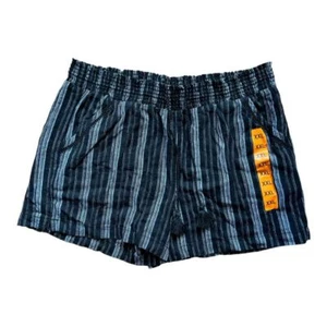 Briggs New York Shorts Womens XXL Pull-on Linen Blend Striped Black White - Picture 1 of 6