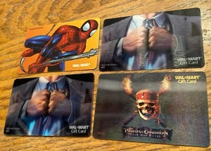 Wal Mary Gift Cards - Superman. Pirates Of The Carribean And Spider-Man - Picture 1 of 5