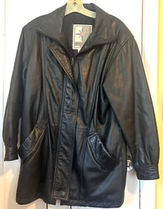 Vintage Middlebrook Ledermantel Damen S schwarz - Top Zustand! - Bild 1 von 3