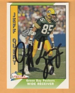 Jeff Query Green Bay Packers AUTO Firmado 1991 Pacific Maroa Illinois Milliken - Imagen 1 de 2