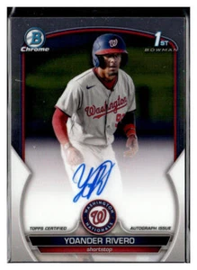 2023 Bowman Chrome Yoander Rivero 1st Auto Nationals - Picture 1 of 2