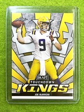 JOE BURROW ROOKIE INSERT CARD JERSEY #9 LSU GOLD 2020 Leaf Draft TOUCHDOWN KINGS