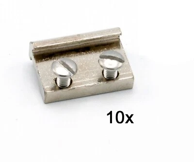 10x Schraubschienenverbinder vernickelt 15 mm für Gleise Spur-G Garteneisenbahn - Bild 1 von 4