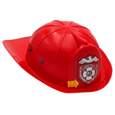 FEUERWEHRMANNHELM mit Sound / Karneval Feuerwehrmann Helm Hut Kinder Kostüm Fest - Bild 1 von 4
