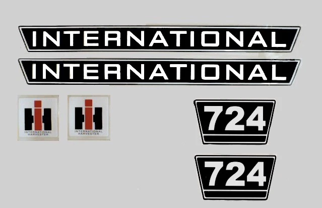 IHC Mc Cormick Traktor Aufkleber international 724 Emblem Sticker Label Set - Bild 1 von 1