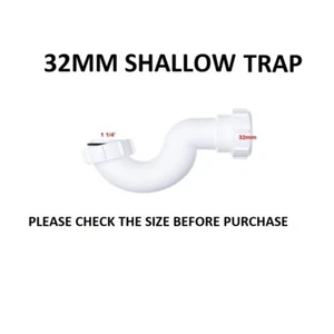 Trampa para baño o lavabo poco profunda 32 mm 1 1/4" - Imagen 1 de 1