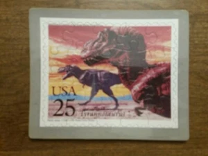 Neuheit Stempel Puzzle Postkarte Tyrannosaurus - Bild 1 von 1