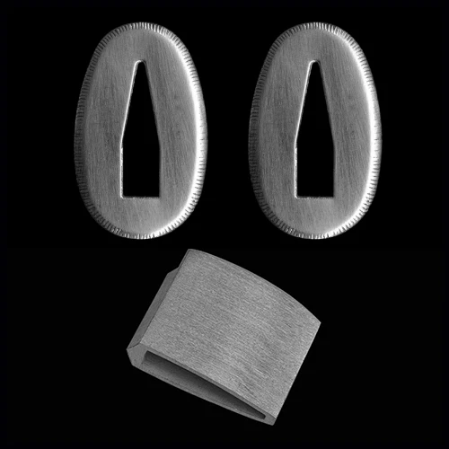 银色黄铜 Habaki & Seppa 刀片领适用于 Katana Ninjato Tanto 日本剑 — 第 1/1 张图片