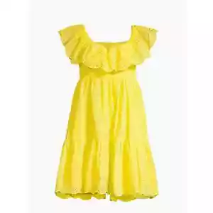 Lilly Pulitzer Resort Yellow Daisy Dreams Eyelet Asteria Dress Size 14 - Picture 1 of 16