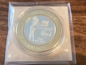 Brothel Silver State, Strike $10 Token .999 Fine Silver Nevada, Pussycat Ranch - Picture 1 of 6