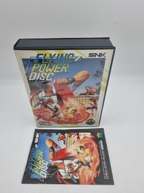 SNK Flying Power Disc Neo Geo AES Japan Only Box & Manual Used Original