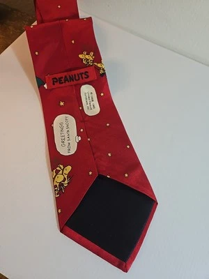 Peanuts Santa Snoopy And Woodstock Christmas Silk Tie - Image 1 of 3