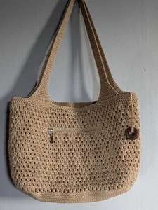 The Sak Knit Crochet Tan Shoulder Bag - Picture 1 of 7