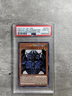 Yugioh Card Obelisk The Tormentor SR PSA 10 Gem, TN19-EN007 2019 - Image 1 of 4