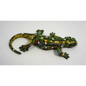 Mosaik Eidechse Wandbild Dekor bunte Fliese Gecko Skulptur Figur - Bild 1 von 4