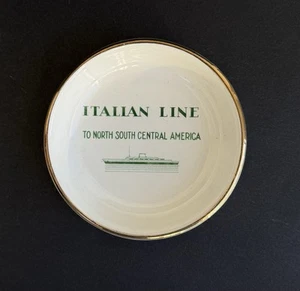 Ancien cendrier Italian Line paquebot liner ashtray South America Sarguemines - Picture 1 of 7