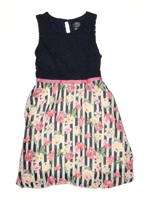 Vestido azul rosa y violeta para niñas 14 Foto 1 de 2