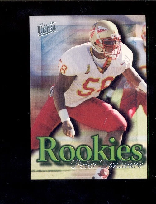 1997 Fleer Ultra Rookies PETER BOULWARE Baltimore Ravens Rookie Insert Card - Image 1 of 1