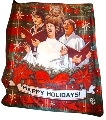 Star Wars Happy Holidays Chorus Carolers Plush Throw Blanket 46" x 60"  - Image 1 of 4