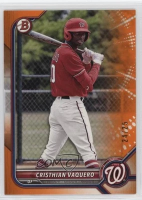 2022 Bowman Draft Orange /25 Cristhian Vaquero #BD-64 - Image 1 of 2