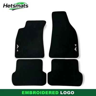 Alfombrillas alfombrillas coche terciopelo negro personalizadas para Audi A4 S4 2000-2008 Foto 1 de 4