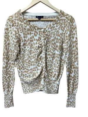 Gap Cardigan Women's Small Button Up Soft Long Sleeve Leopard Print - Image 1 of 4