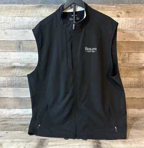 Herren Schwarz Kiesel Strand Highlands Golfschläger XXL Ärmellos Durchgehender Reißverschluss Wasser/Wind - Bild 1 von 14