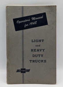1948 Chevrolet Light & Heavy Duty Trucks Operator's Owner's Manual Original OEM - Foto 1 di 4