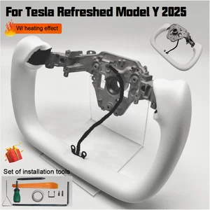 Yoke Steering Wheel For Tesla Refreshed Model Y 2025 w/Heated - Picture 1 of 9