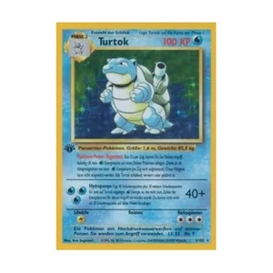 Pokemon Pokemon Base Set Turtok (Blastoise) - German 1st Ed (HR) #2 Fair - Picture 1 of 1