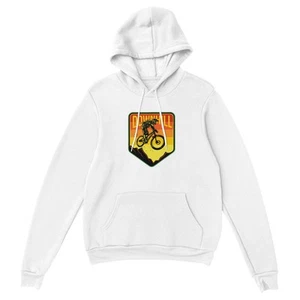 Downhill Mountain Biking Retro Sunset Hoodie - Picture 1 of 2