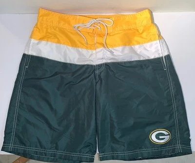Mens Green Bay Packers Swim Trunks Board Shorts size L EUC! - Image 1 of 4