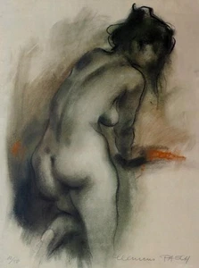 Clemens PASCH, Expressiver Akt mit abgewandter Brust - Kunstdruck - Bild 1 von 1