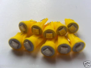 10 Pinball 6.3 Voltios LED AMARILLO SUPER SMD Bombillas de Repuesto 555 Base Cuña T10 - Imagen 1 de 11