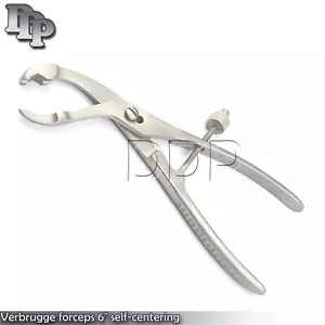 Bone Holding Verbrugge forceps 6" Self-Centering With Speed Lock Orthopedic Surg - Picture 1 of 2