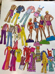 1972 True Vintage Malibu Barbie Paperdoll Ken Francie Skipper Sun Fashion Doll - Bild 1 von 13