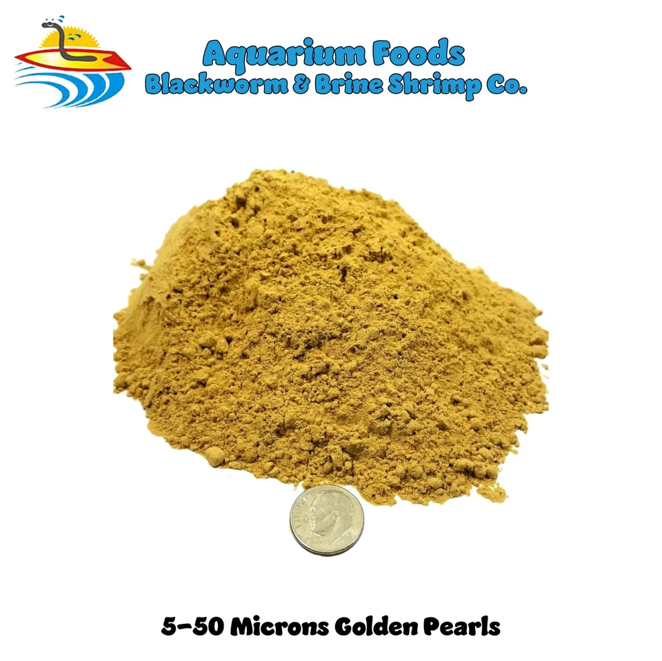 AQUATIC FOODS INC. Golden Pearls 5-50 microns Fry, Corals, Reef Tanks, Baby Food, Betta, Discus