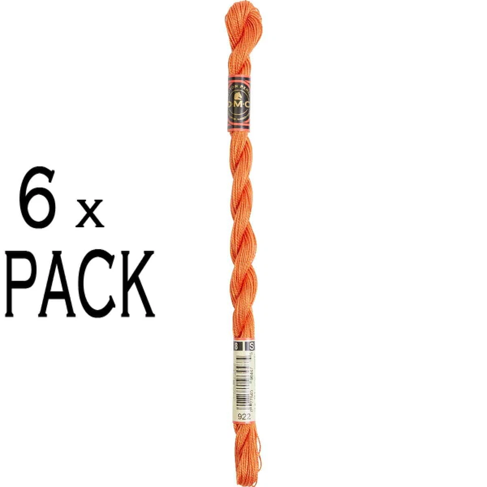 6x DMC Perlgarn Stärke 8, 25 m, 115AR/8-922, VPE - Bild 1 von 1