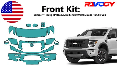 适用于日产 Titan XD Pro-4x 2020 - 2024 前漆保护膜预切套件 PPF — 第 1/4 张图片